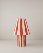 Colorful Striped Paper Thread Table Lamp 12x25x43 cm Red - Cream