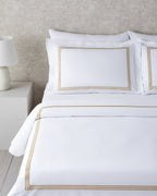 Modern Frame Embroidery Percale Super King Duvet Cover Set (view 9)