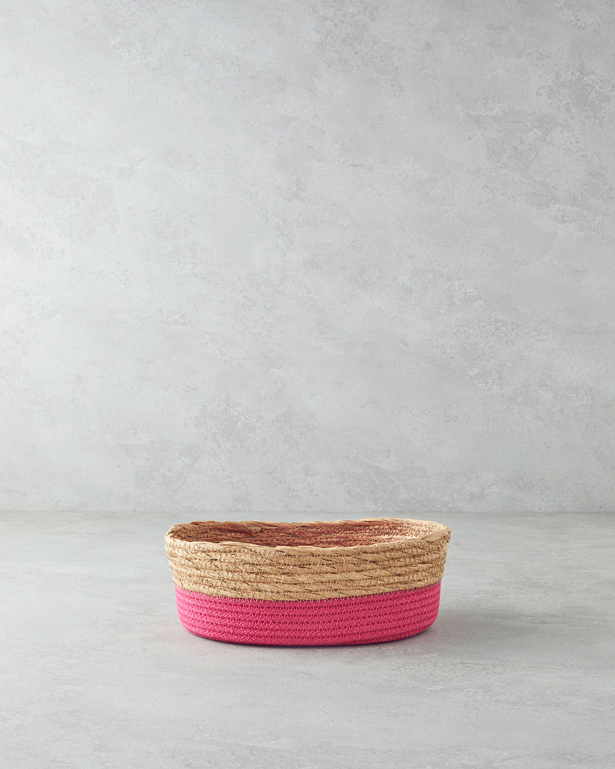 Colorful Lines Paper Thread Basket - Pink - 24x18x8 cm