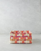 Modern Square Paper Thread Basket - Orange - 26x26x12 cm