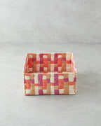 Modern Square Paper Thread Basket - Brown - 18x18x8 cm (view 2)