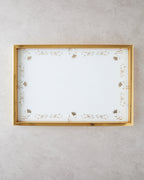 Wooden-Glass Tray 46x31 cm White (view 2)