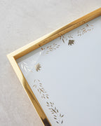 Wooden-Glass Tray 46x31 cm White (view 3)