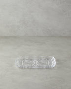 Diamond Glass Rectangular Plate 26x15 cm Transparent