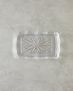 Diamond Glass Rectangular Plate 26x15 cm Transparent (view 2)