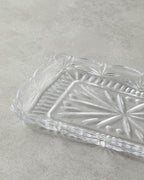 Diamond Glass Rectangular Plate 26x15 cm Transparent (view 3)