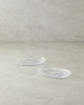 Cross Glass 2 pcs Rectangular Plate 23x17 cm Transparent