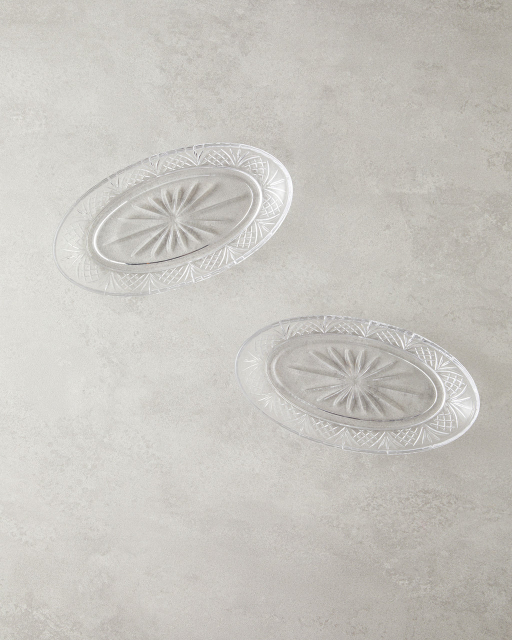 Cross Glass 2 pcs Rectangular Plate 23x17 cm Transparent (view 2)