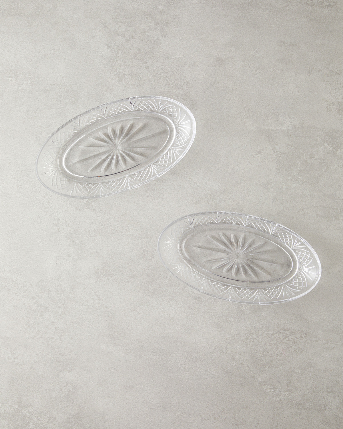 Cross Glass 2 pcs Rectangular Plate 23x17 cm Transparent (view 2)
