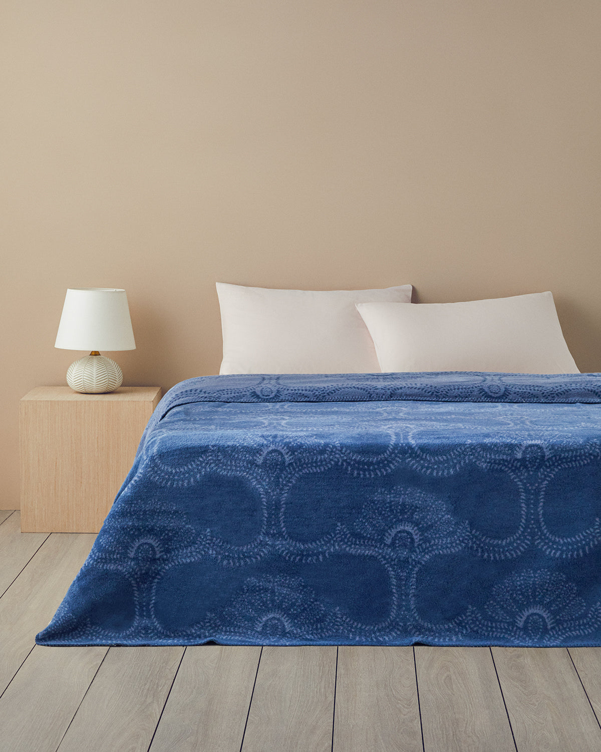 Spread Cotton Double Size Blanket 200x220 cm Blue (view 2)
