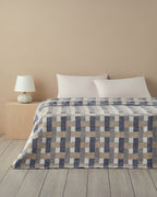 Magnet Cotton Double Size Blanket 200x220 cm Cream - Gray (view 2)