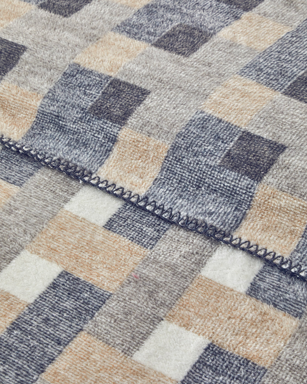 Magnet Cotton Double Size Blanket 200x220 cm Cream - Gray (view 3)