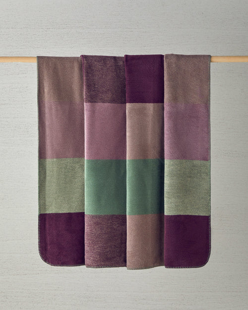 Block Cotton Blanket Beige - Double 200x220 cm