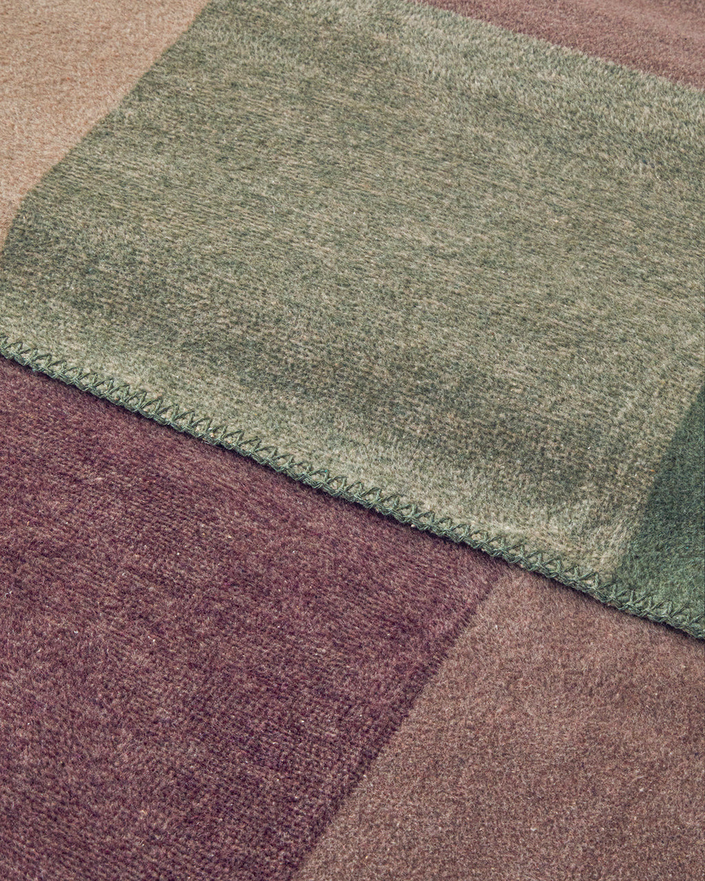 Block Cotton Blanket Beige (view 3)