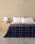 Intense Stripe Cotton Double Size Blanket 200x220 cm Black (view 2)