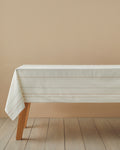 Tender Cotton Polyester Table Cloth 150x200 cm Cream - Blue