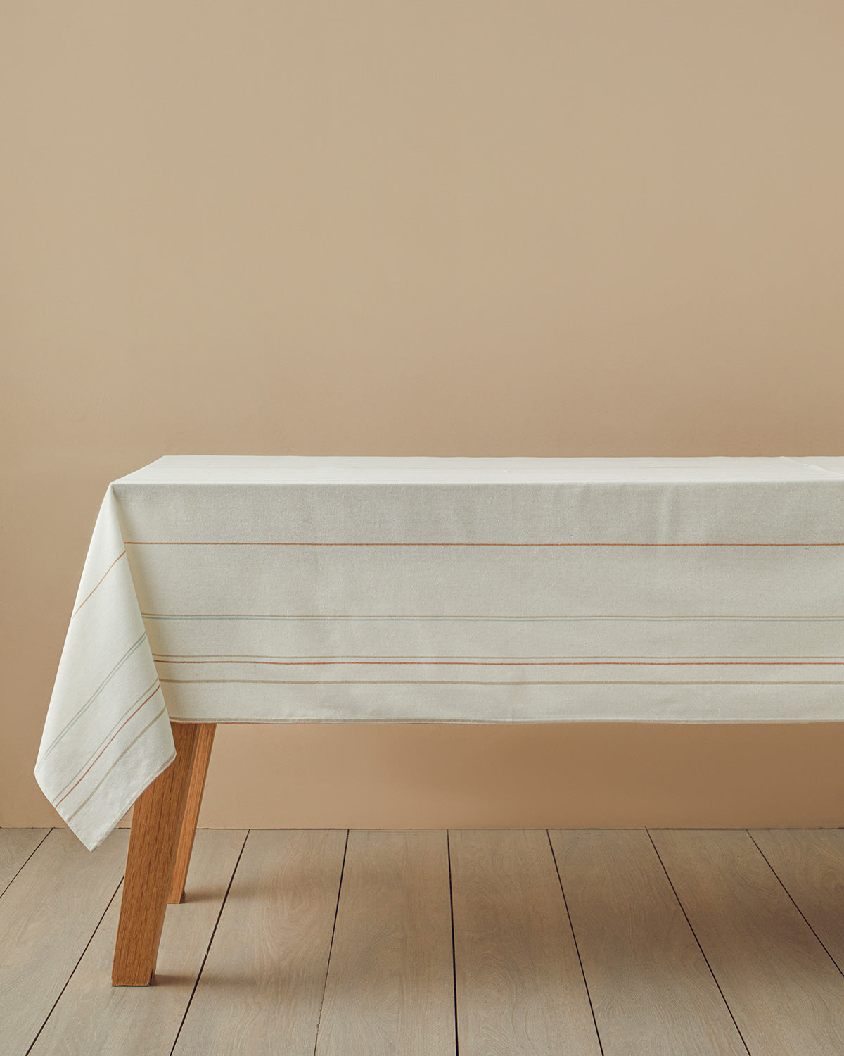 Tender Cotton Polyester Table Cloth 150x200 cm Cream - Blue