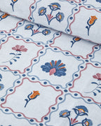 Cotton Duvet Cover Set Blue (view 8)