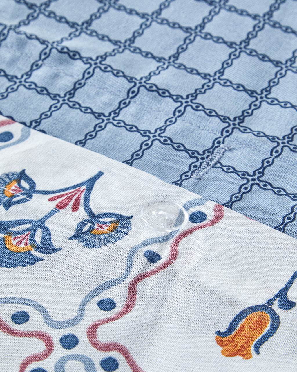 Cotton Duvet Cover Set Blue (view 10)