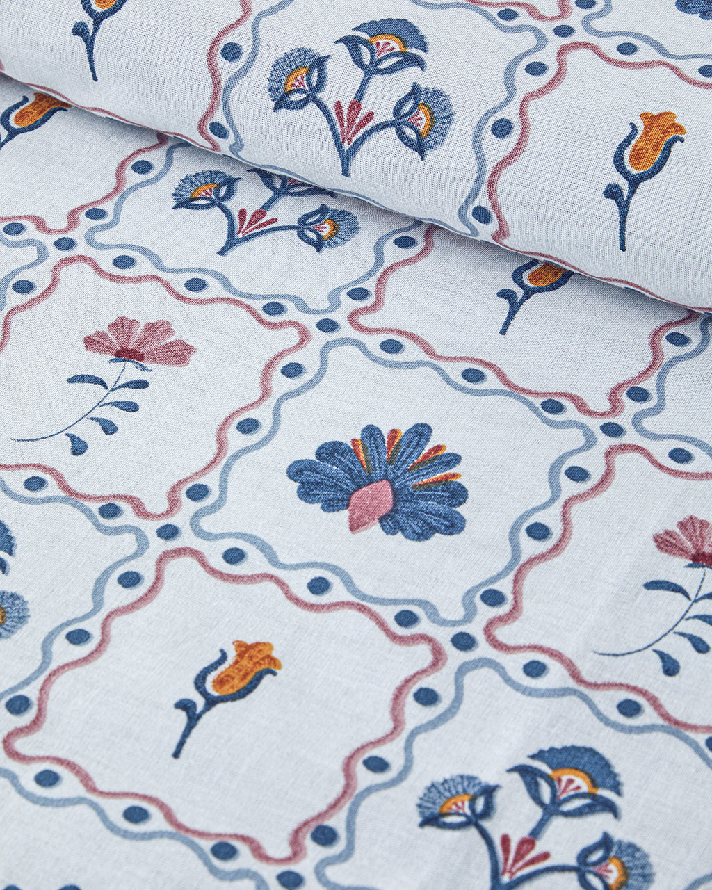 Cotton Duvet Cover Set Blue (view 13)
