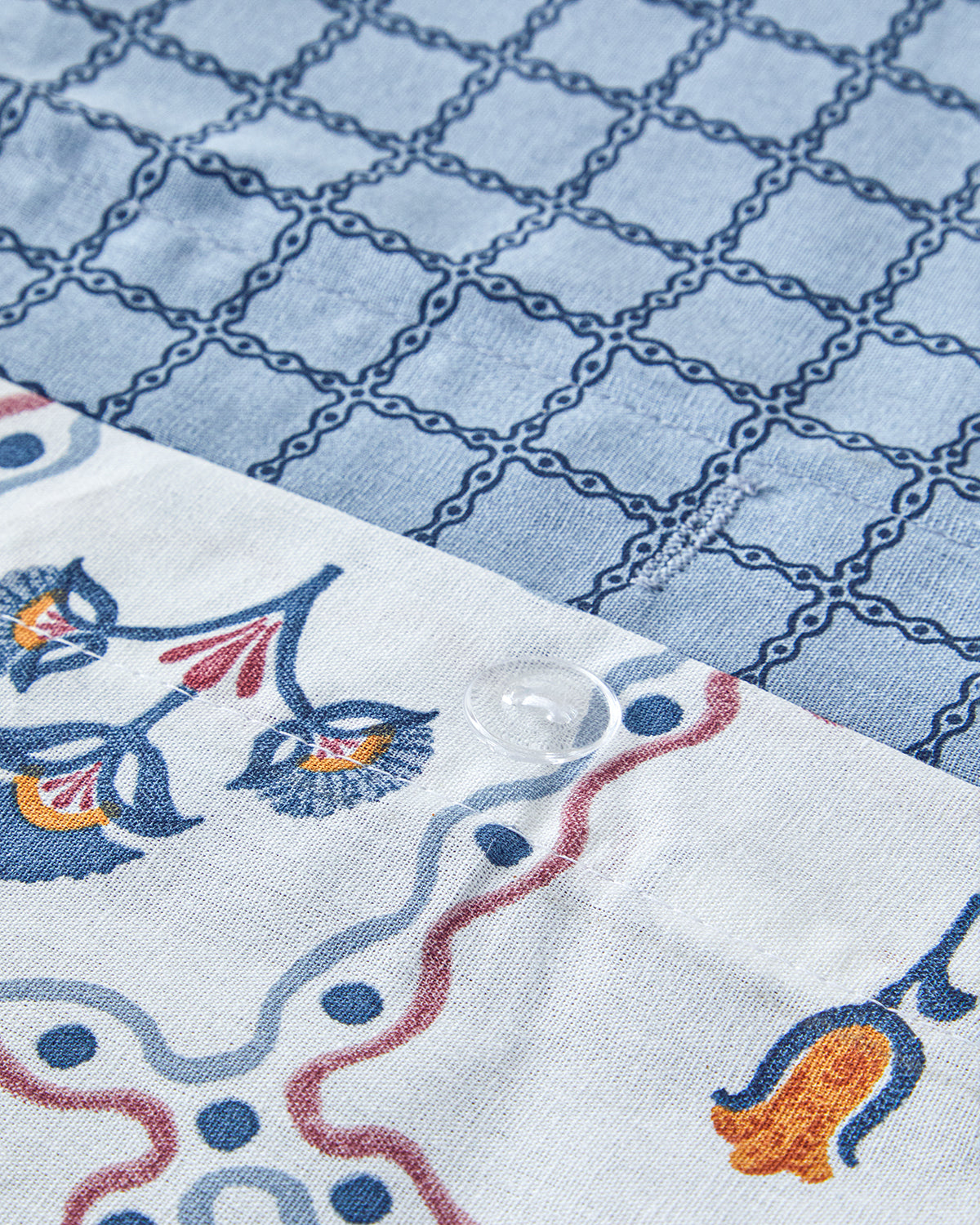 Cotton Duvet Cover Set Blue (view 15)