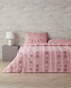 Cotton Duvet Cover Set Pink - King 240x220 cm (view 2)