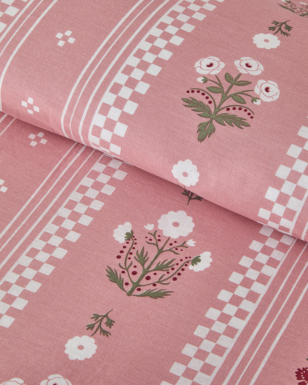 Cotton Duvet Cover Set Pink (view 4)
