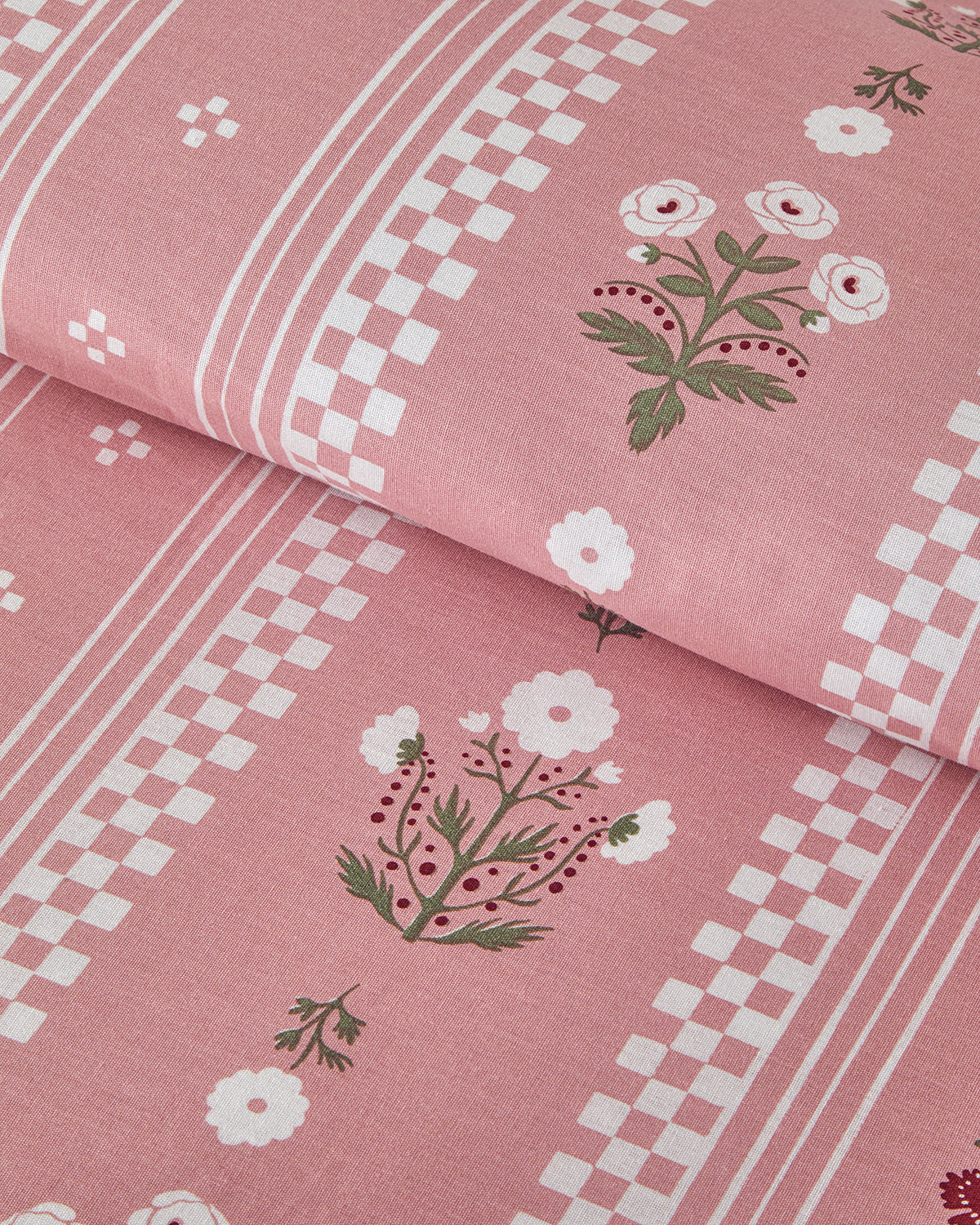 Cotton Duvet Cover Set Pink (view 4)