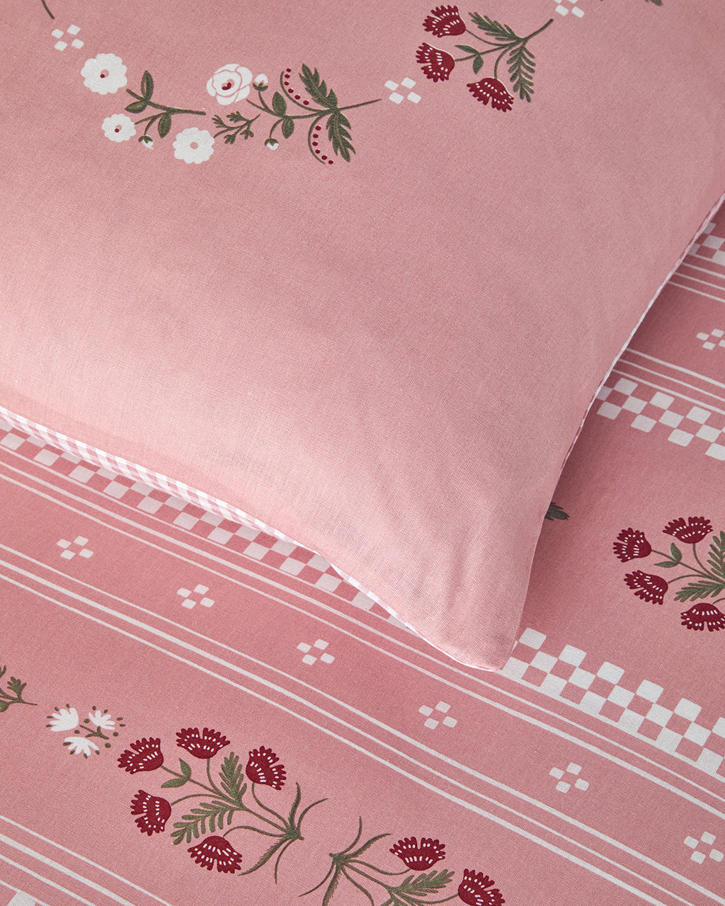 Cotton Duvet Cover Set Pink (view 5)