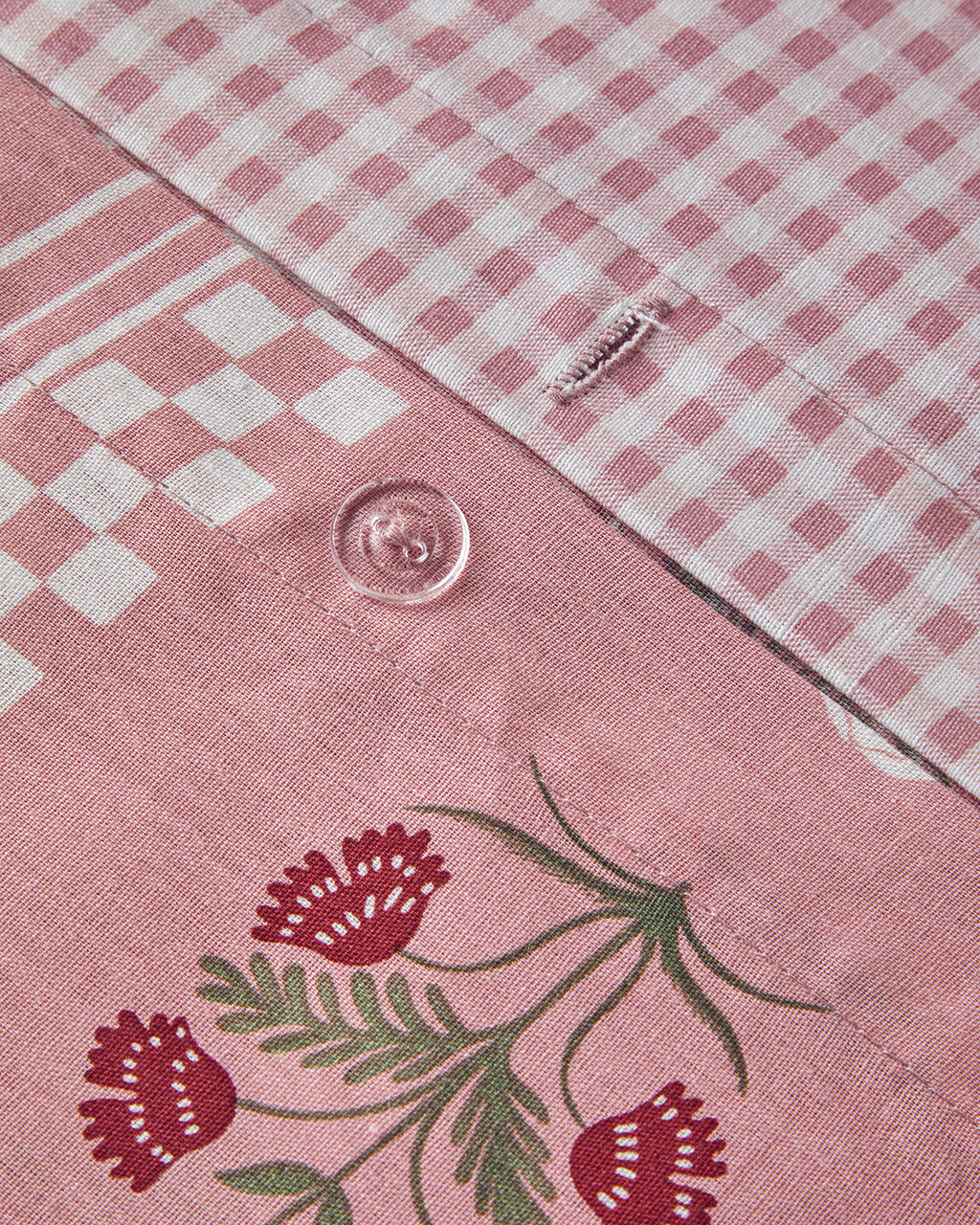 Cotton Duvet Cover Set Pink (view 12)