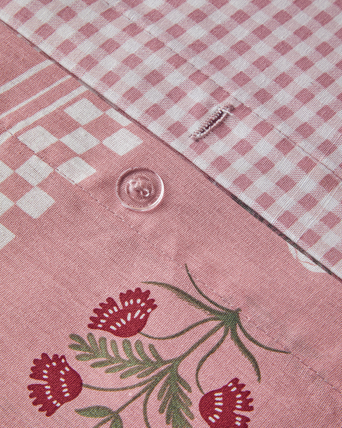 Cotton Duvet Cover Set Pink (view 12)