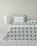 Cotton King Size Duvet Cover Set 240x220 cm Green