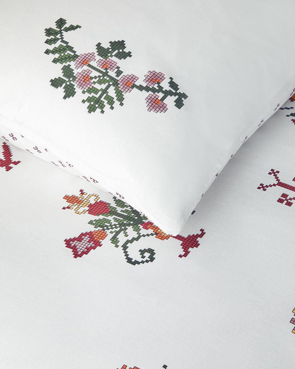 Cotton Duvet Cover Set Pink (view 4)