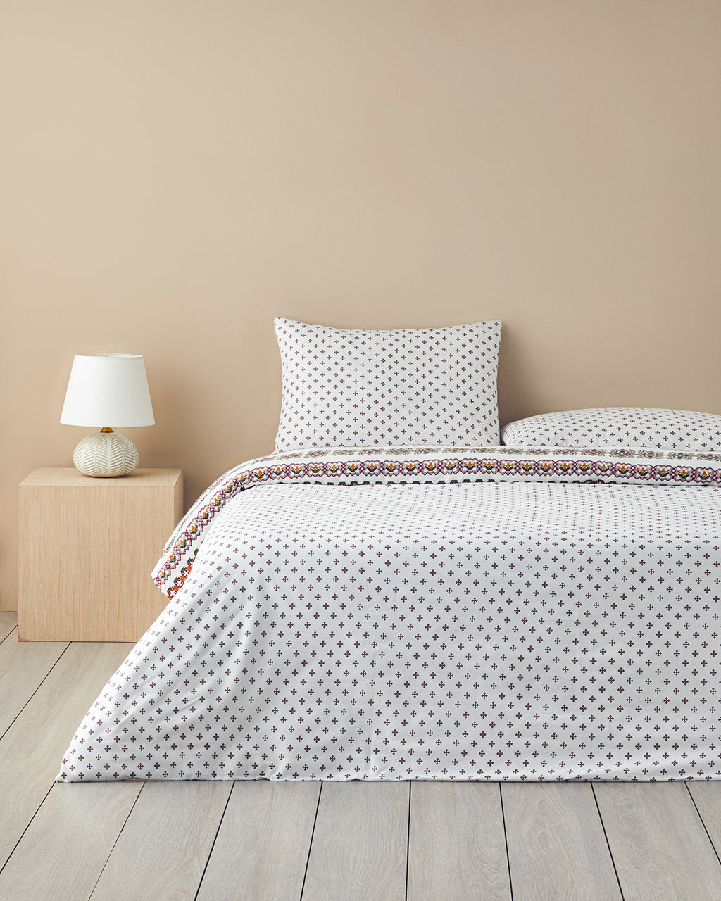 Cotton Duvet Cover Set Pink (view 7)
