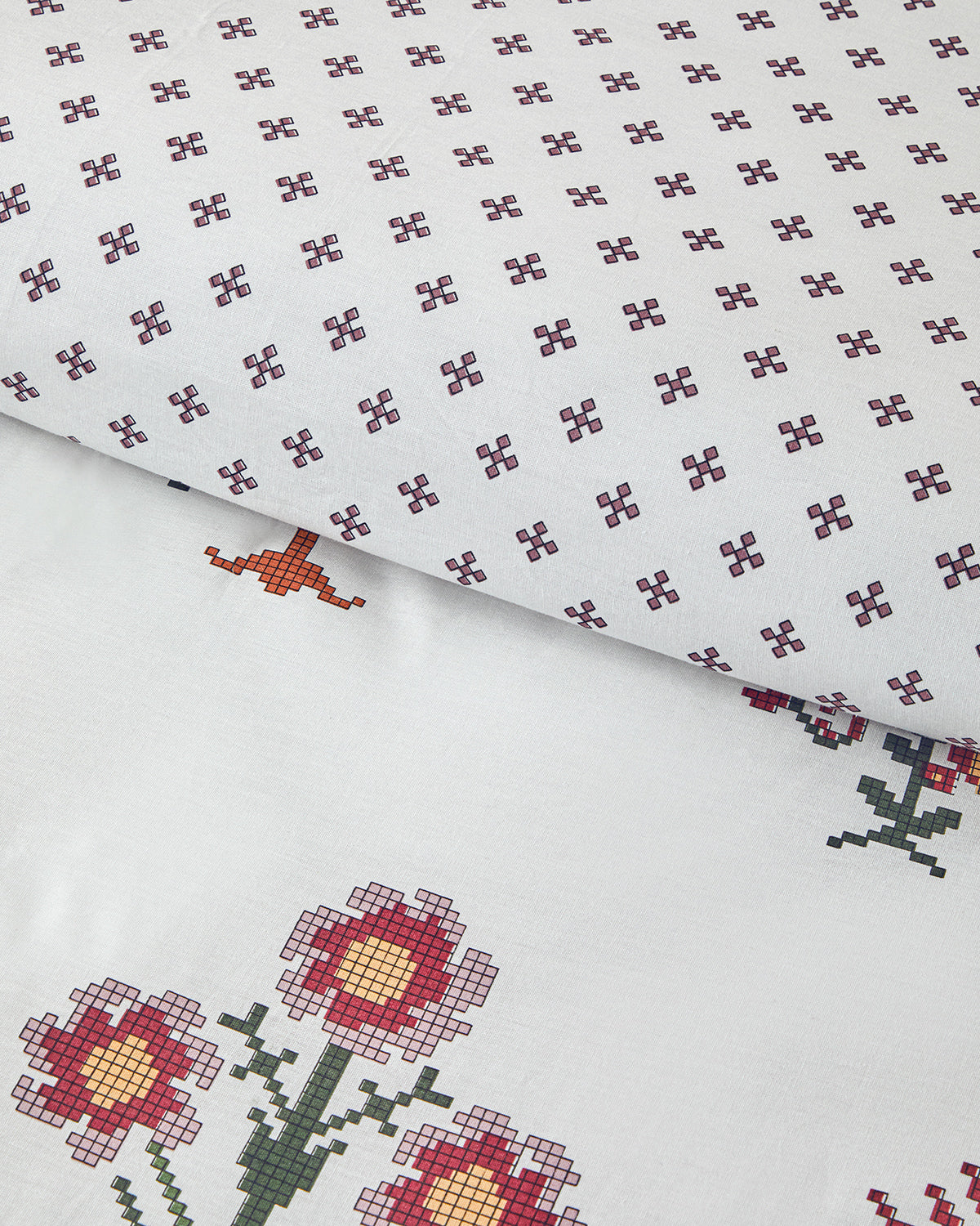 Cotton Duvet Cover Set Pink (view 8)