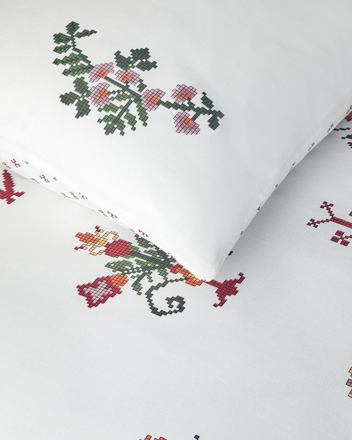 Cotton Duvet Cover Set Pink (view 14)