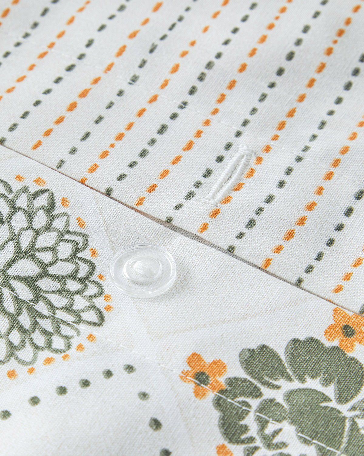 Cotton Duvet Cover Set Green - Yellow (view 10)