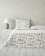 Cotton Duvet Cover Set Green - Yellow (view 11)