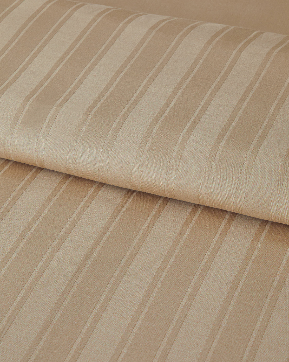 Lior Striped Cotton Satin Duvet Cover Set - Gold, Dark Damson & Green - Dark Damson - Double 200x220 cm (view 3)