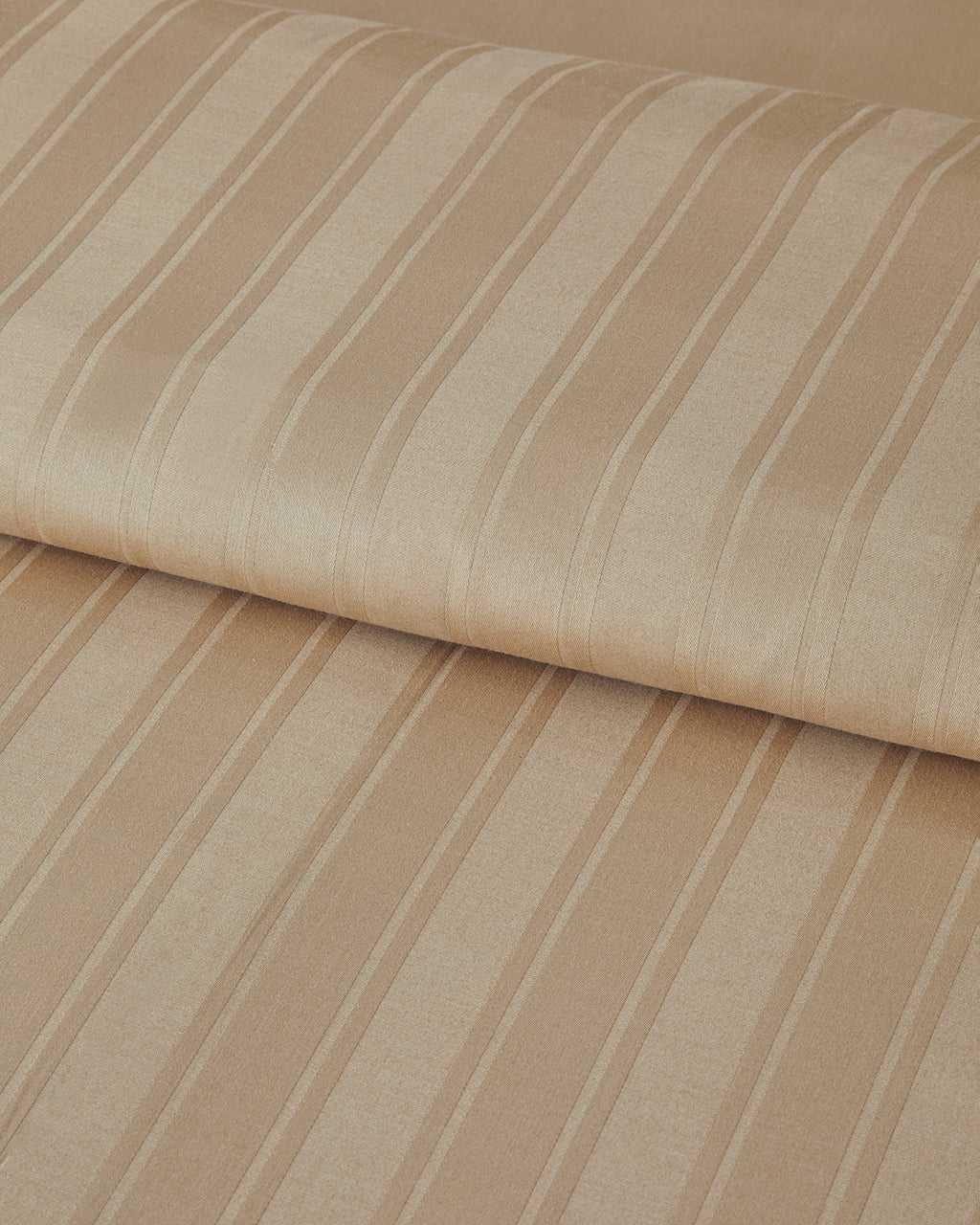 Lior Striped Cotton Satin Duvet Cover Set - Gold, Dark Damson & Green (view 9)