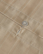 Lior Striped Cotton Satin Duvet Cover Set - Gold, Dark Damson & Green (view 11)