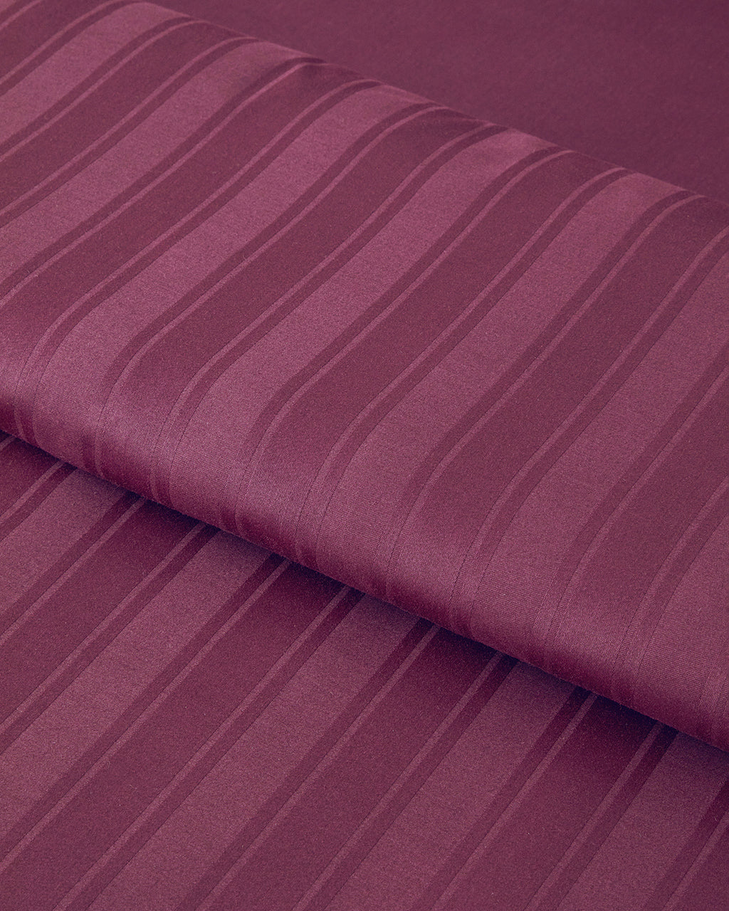 Lior Striped Cotton Satin Duvet Cover Set - Gold, Dark Damson & Green (view 15)