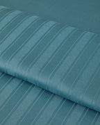 Lior Striped Cotton Satin Duvet Cover Set - Gold, Dark Damson & Green (view 27)