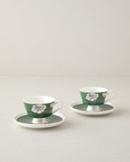 Evelina New Bone China 4 Pieces 2 Servings Coffee Cup Set 90 ml (view 5)