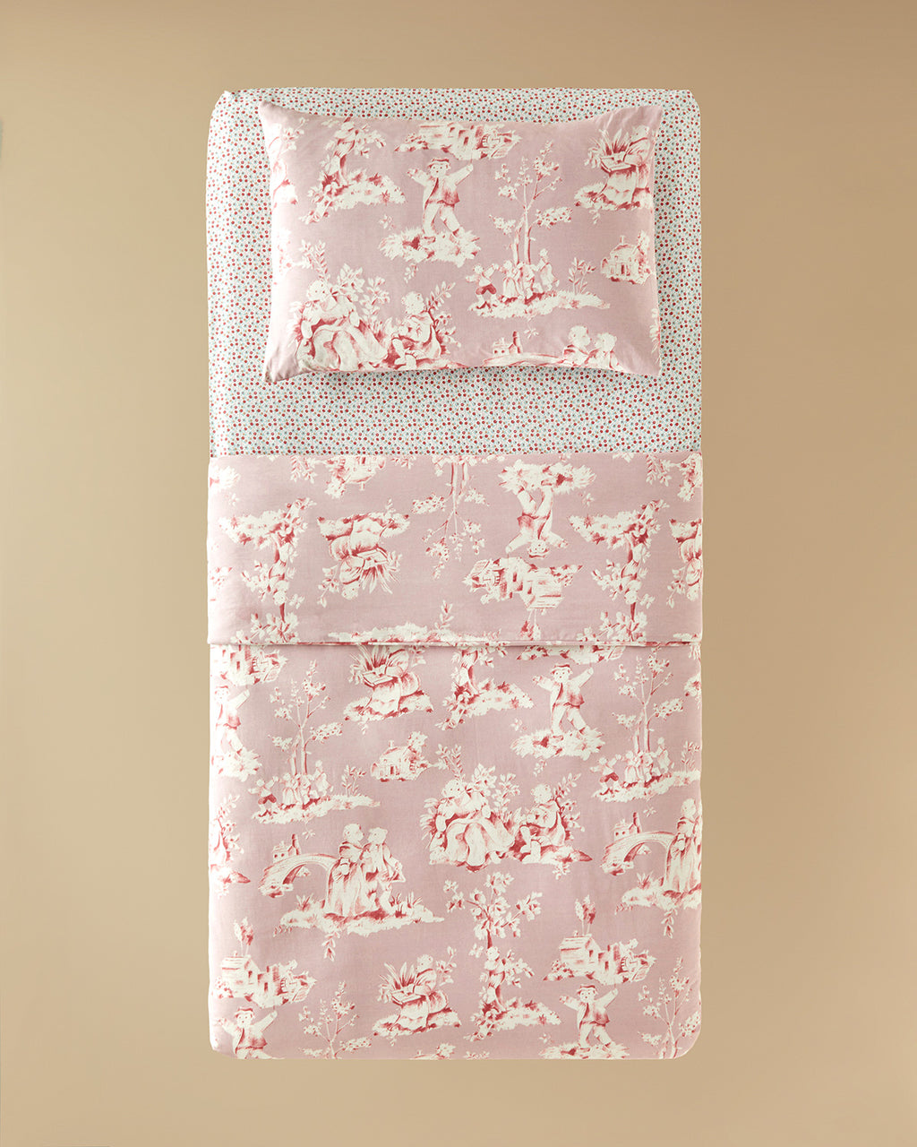 Cotton Single Size Kids Duvet Cover Set 160x220 cm Pink