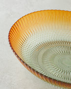 Arina Glass with Legs Bowl Green - Orange (view 5)