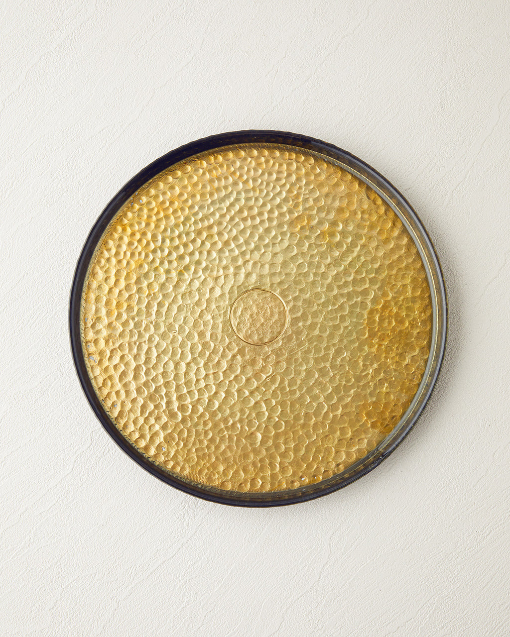Nova Glass Serving Plate 28 cm Black - Gold (view 2)