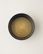 Nova Glass Snack Bowl 14 cm Black - Gold (view 2)