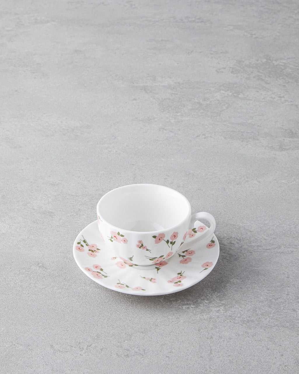 Cordelia New Bone China 4 Pieces 2 Servings Coffee Cup Set 90 ml White - Pink (view 3)