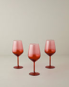Christmas Glass 3 pcs Chalice 490 ml - Red
